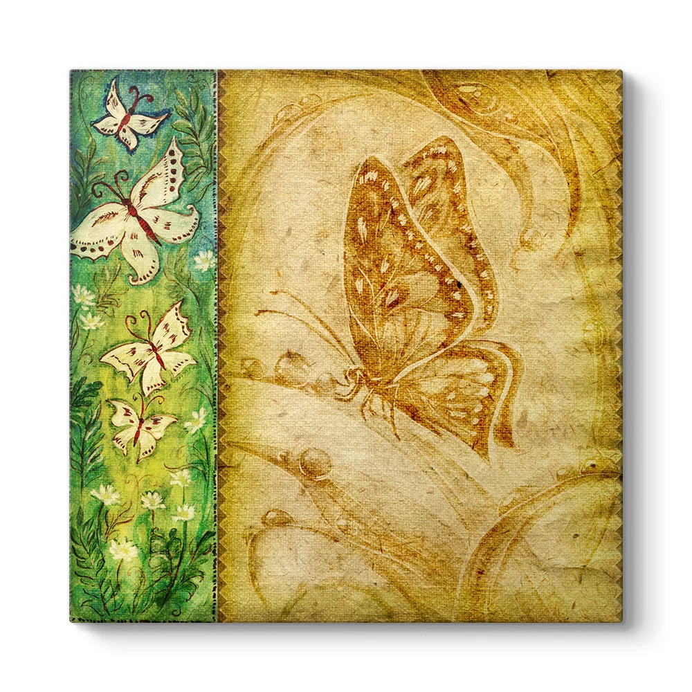 Green Butterfly Tablo - Model 3